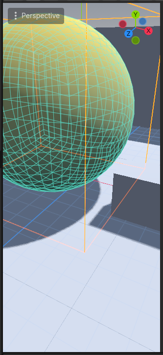 A sphere with a painted vertex-color gradient
